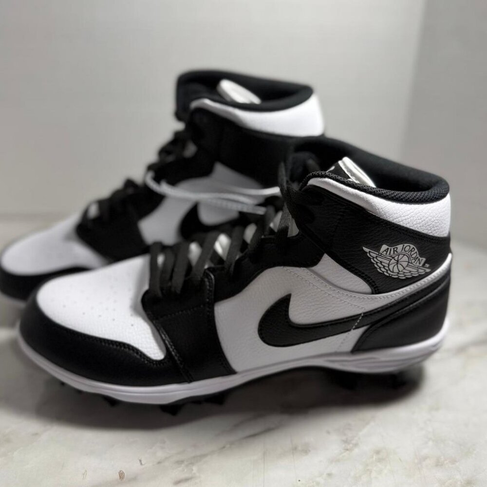 Jordan 1 TD Cleat 2023 Mid Black White Size 12 - | NWOB - Picture 5 of 10